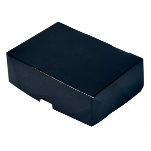 Caixa Preta Para Sushi Sashimi - Sem Visor triplex 300g 4 cm x 12.5 cm x 9 cm 1X1 Laminação interna e externa;  