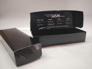 Caixa Preta Para Sushi Delivery - P / Hot Triplex 300g  1x1 Laminação interno e externo  