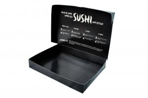 Caixa Preta Para Sushi Delivery -MEDIA Triplex 300g  1x1 Laminação interno e externo  